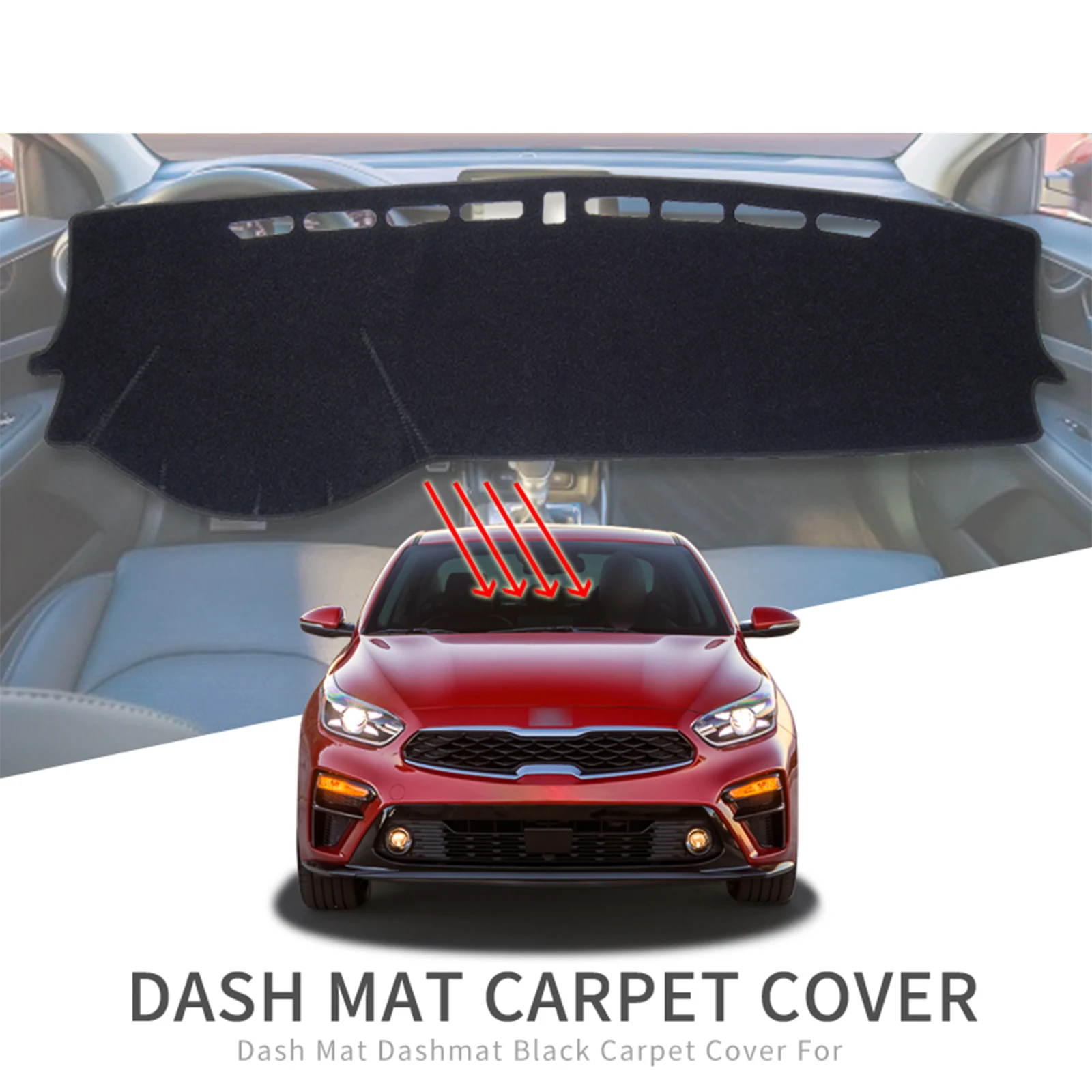 

for KIA Forte K3 2019 2020 Cerato Vivaro GTI R Car Dashboard Mat Dash Mat Dashmat Sunshade Protective Carpet