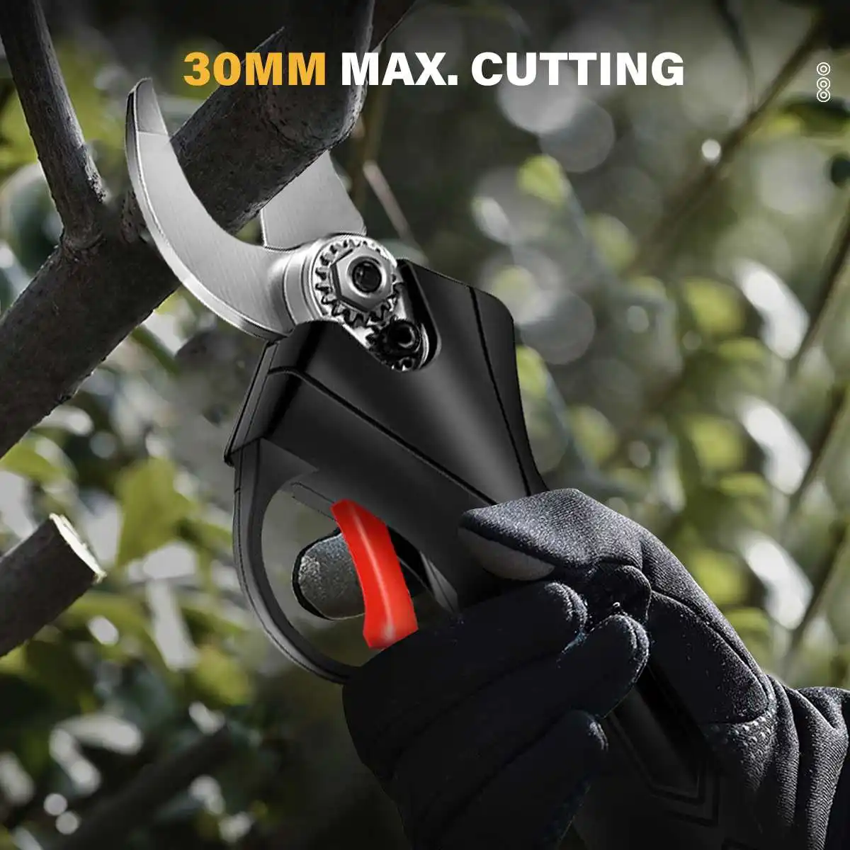 Imagem -03 - Violeworks-pruner Elétrico Recarregável Pruner Shear Cordless Fruit Tree Ramos de Bonsai Ferramenta Elétrica Winter Garden 30 mm