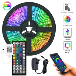 LED Strip Light for Room 24v Bluetooth WIFI RGB Tape LED Lights Color for Decoration Christmas Neon Lights LED 20m 30m 40m 50m