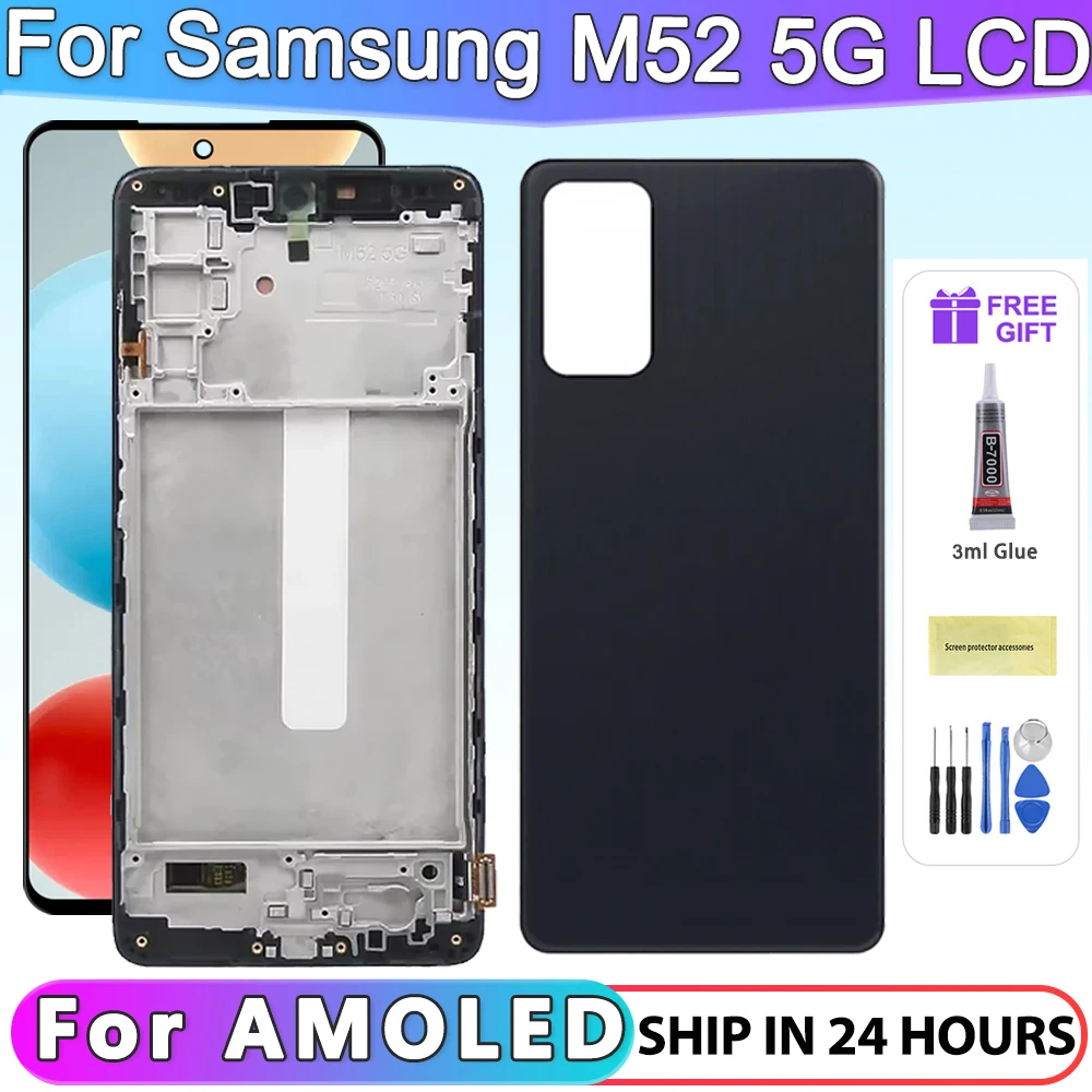 

M52 5G For Samsung 6.7''For AMOLED M52 5G M526 M526BR M526B LCD Display Touch Screen Digitizer Assembly Replacement