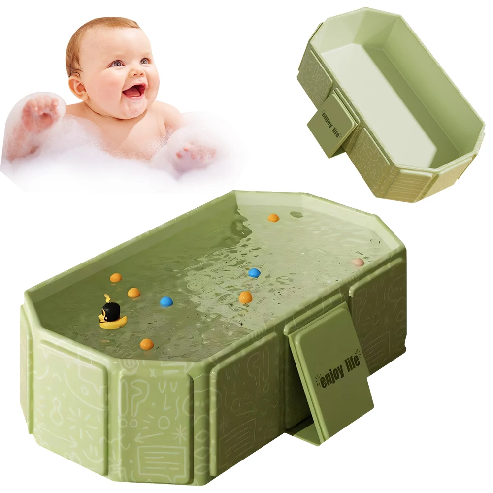 

Baby Bath Tub with Drain Outlet Baby Bathtub for Infants To Toddlers Collapsible Infant Tub Toddler Bathtub