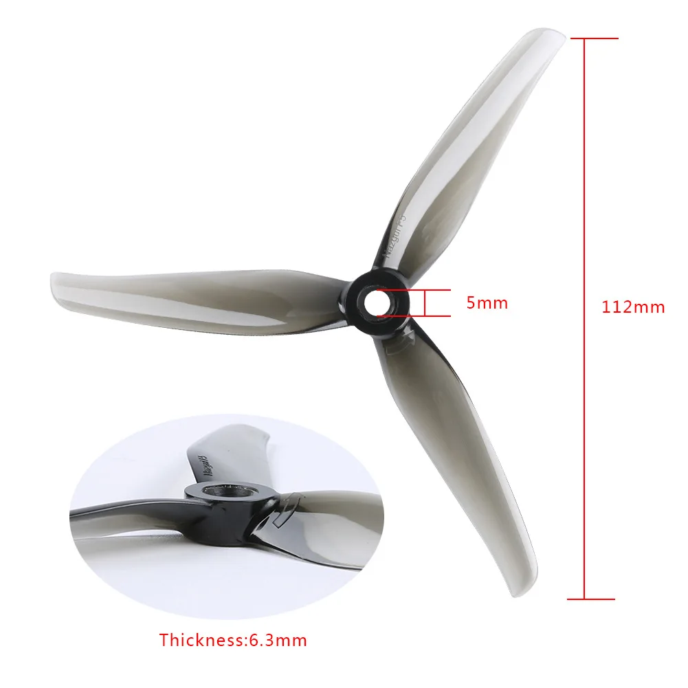 6pairs iFlight Nazgul F5/5140 5 inch 3 blade / tri-blade propeller compatible XING-E 2207 motor for FPV Racing Drone part