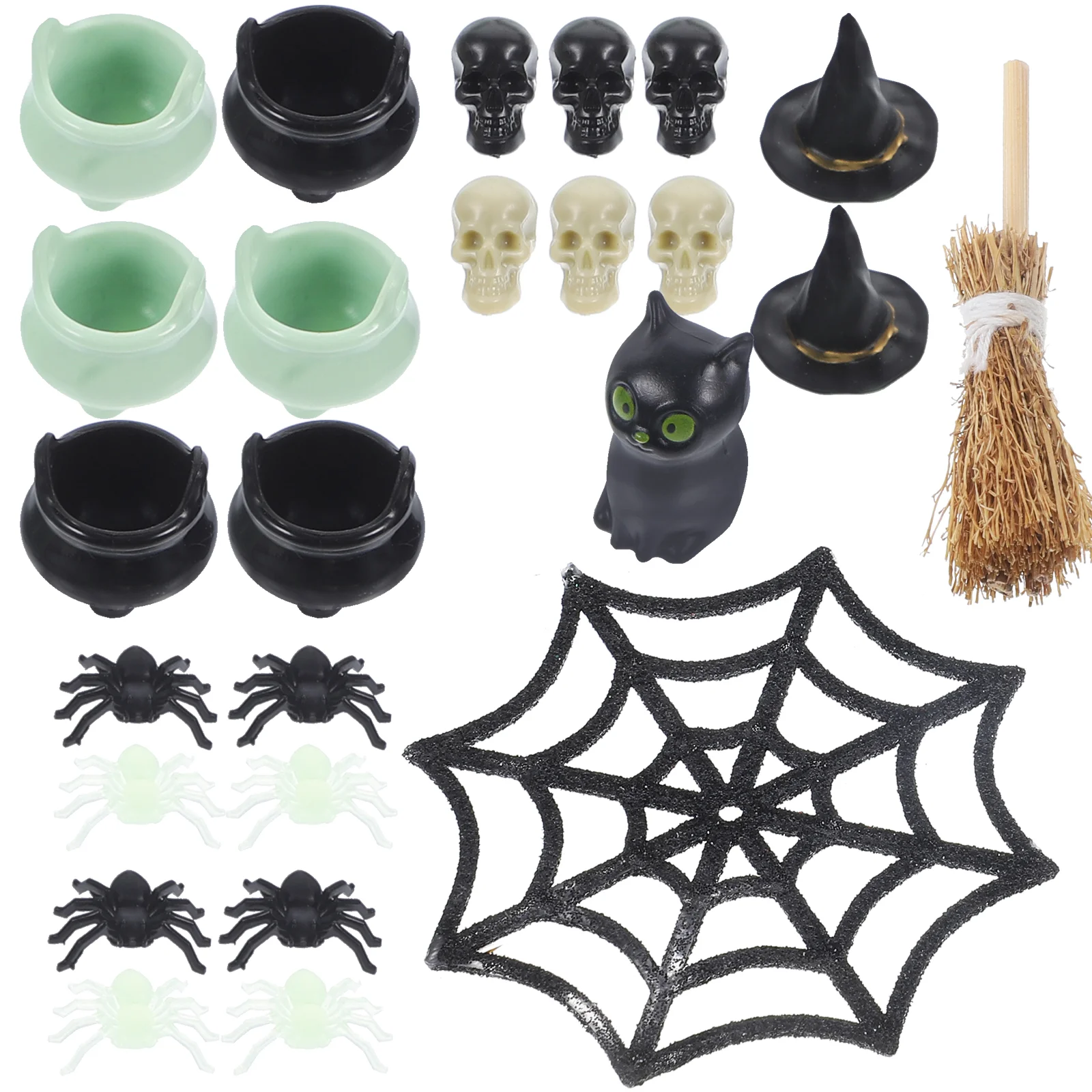 Chapeau l'inventaire en plastique pour Halloween, accessoires de décoration pour la maison, objets miniatures, artisanat