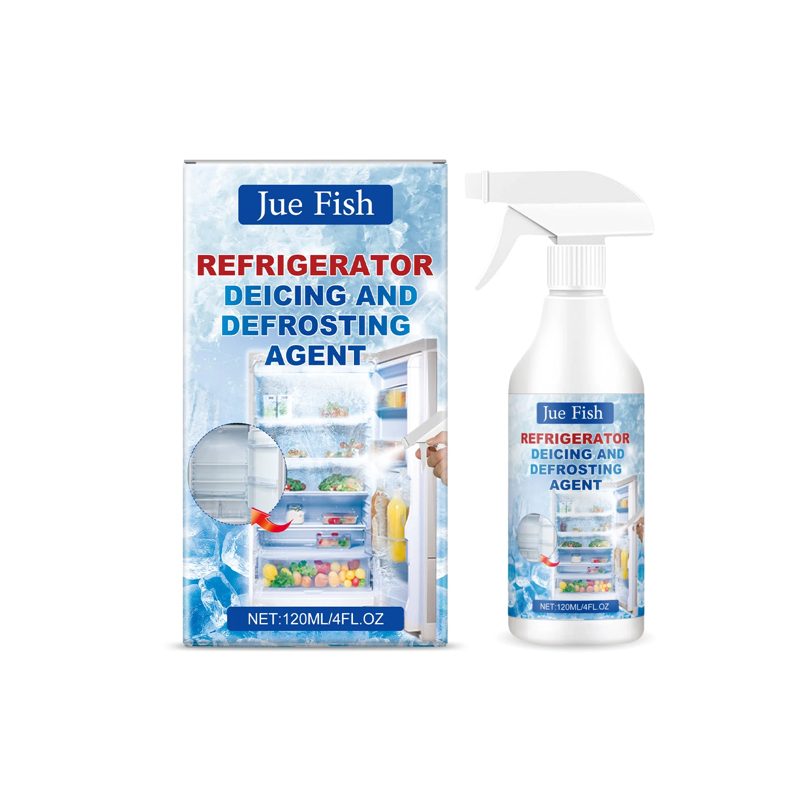 Multi-purpose Fridge Defrosting Spray Quick Deicing Remove Odor Anti Freeze for Refrigerator Car Windshield De Icer Clean Agent