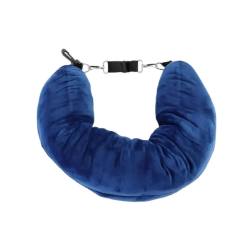 Travel Neck Pillow That You Stuff with Clothes - Avoid Excess Luggage fees. Double as a Carry-On and Extra Luggage(Velvet)