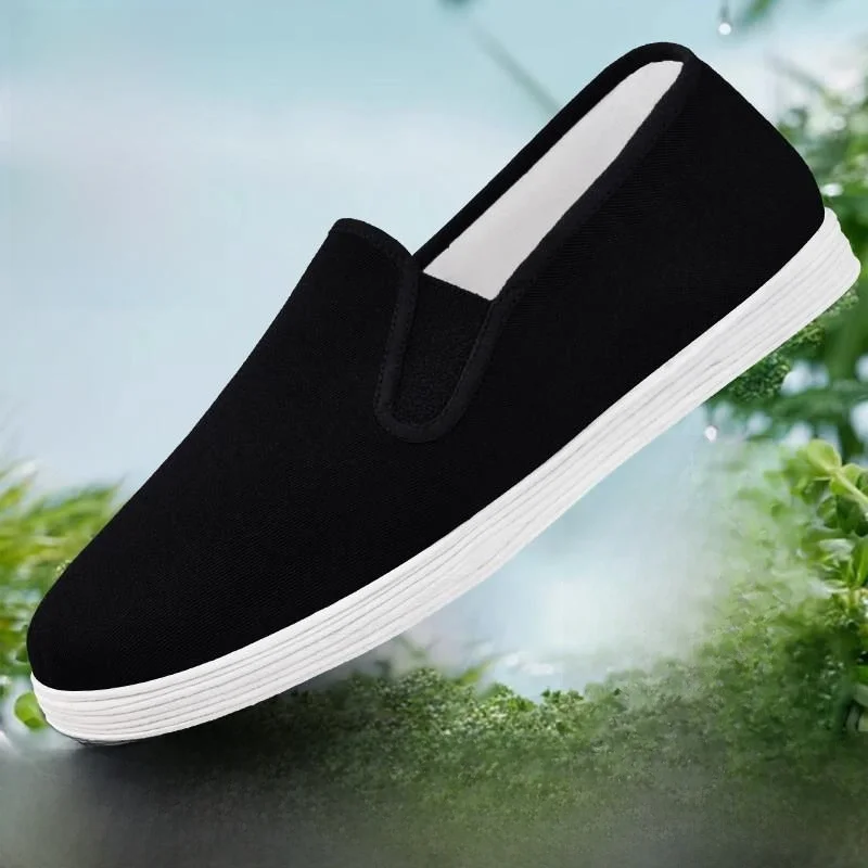 Beijing Men's Cloth Shoes Slip-On Breathable Multilayered Sole Casual Footwear Comfortable round Toe Flat Heel All-Match Style