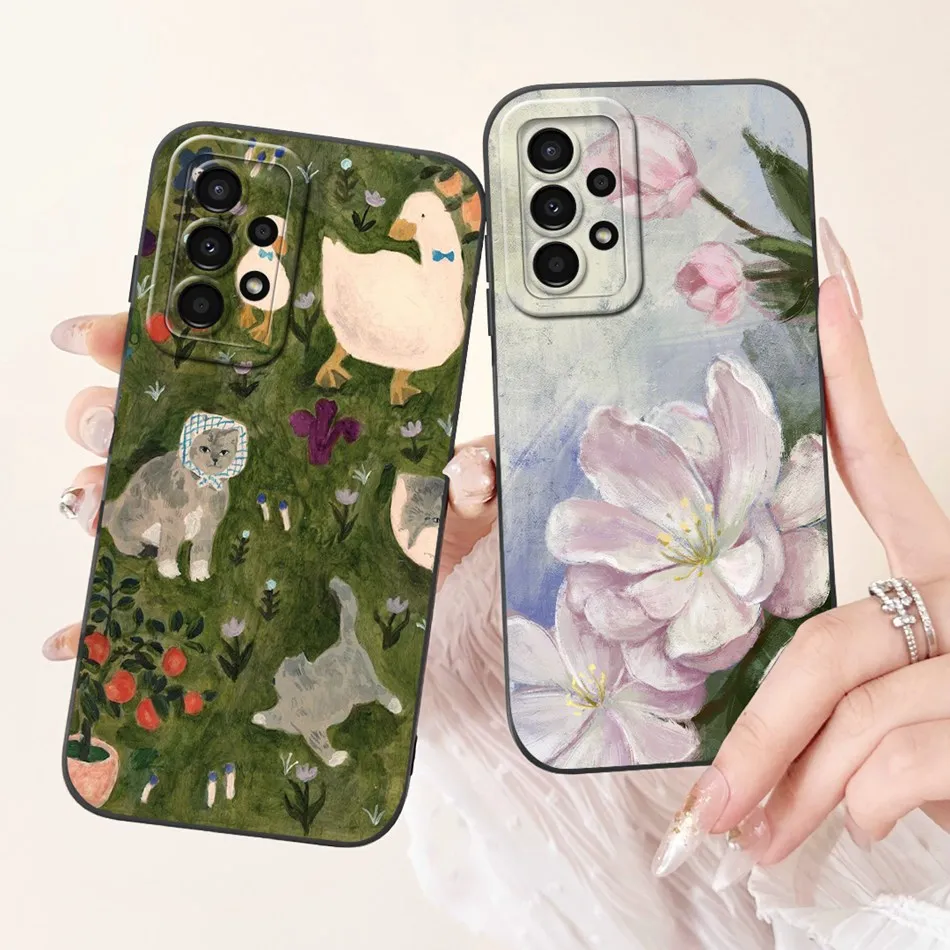 For Samsung Galaxy A13 Case Samsung A13 4G 5G SM-A135F SM-A136B Elegant Painted Soft Silicone Shockproof Phone Cases