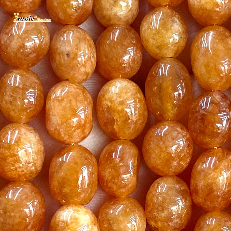 Natural Stone Chalcedony 8-10mm Dark Orange Color Loose Spacer Beads for Jewelry Making Diy Bracelet Charms Accessories 15''