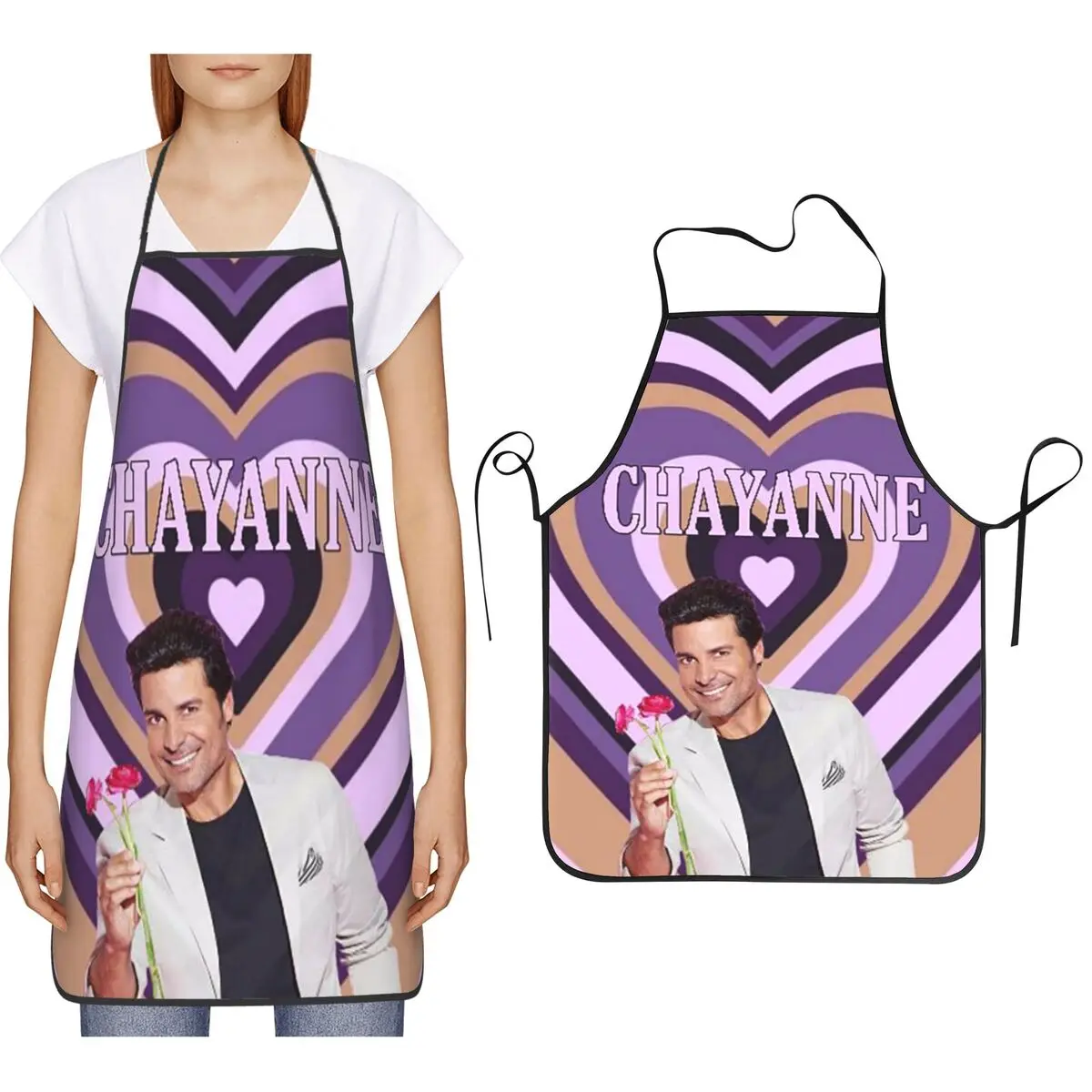 Delantal de Cocina Chayanne, Estilo Latino Puertorriqueño, para Chef, Cocina, Limpieza, Jardinería, para Hombres y Mujeres
