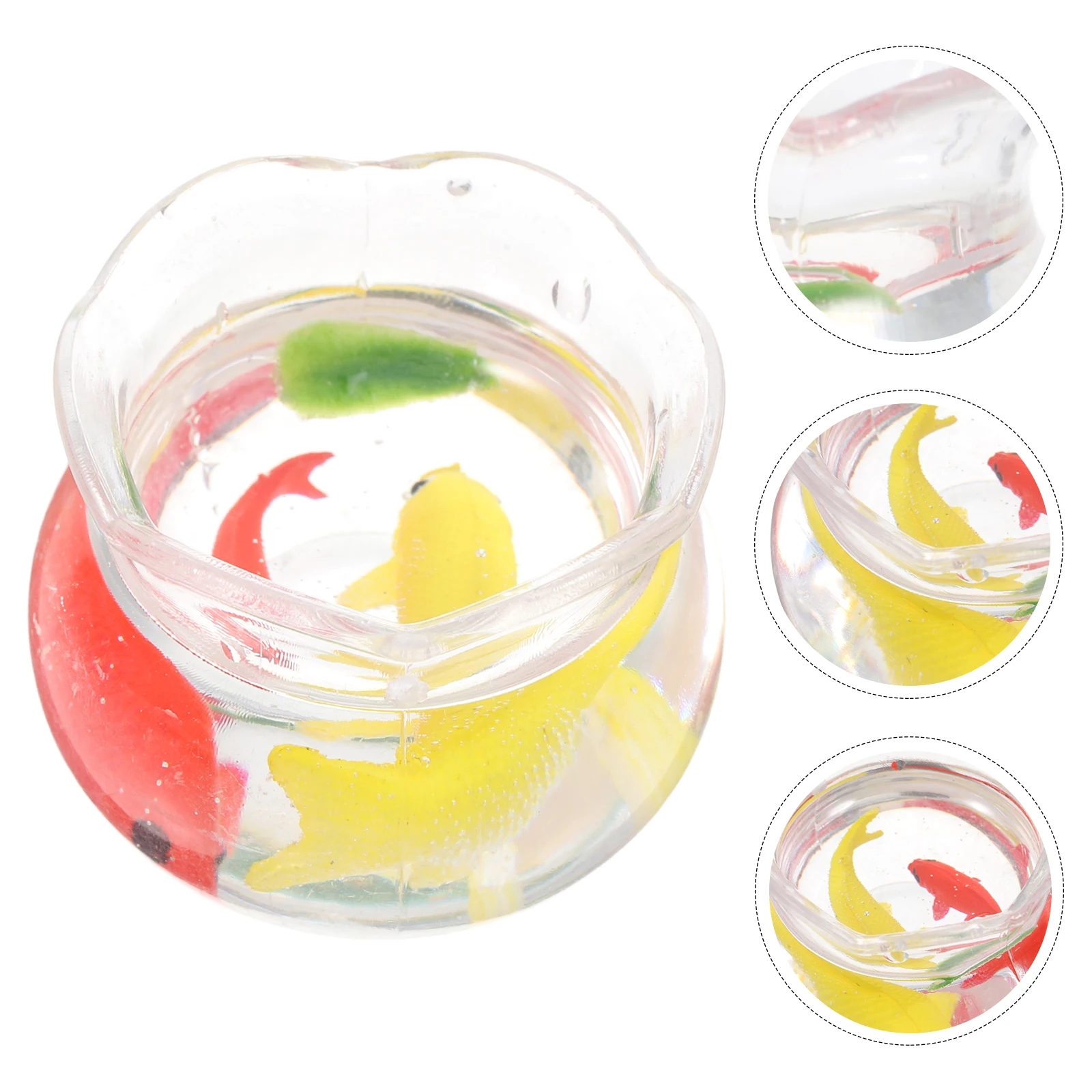 

Miniature Bowl Dollhouse Accessories Figurines Mini Aquarium Decor Tiny Animal Figures Fish Tank Decorations Miniature Dollhouse