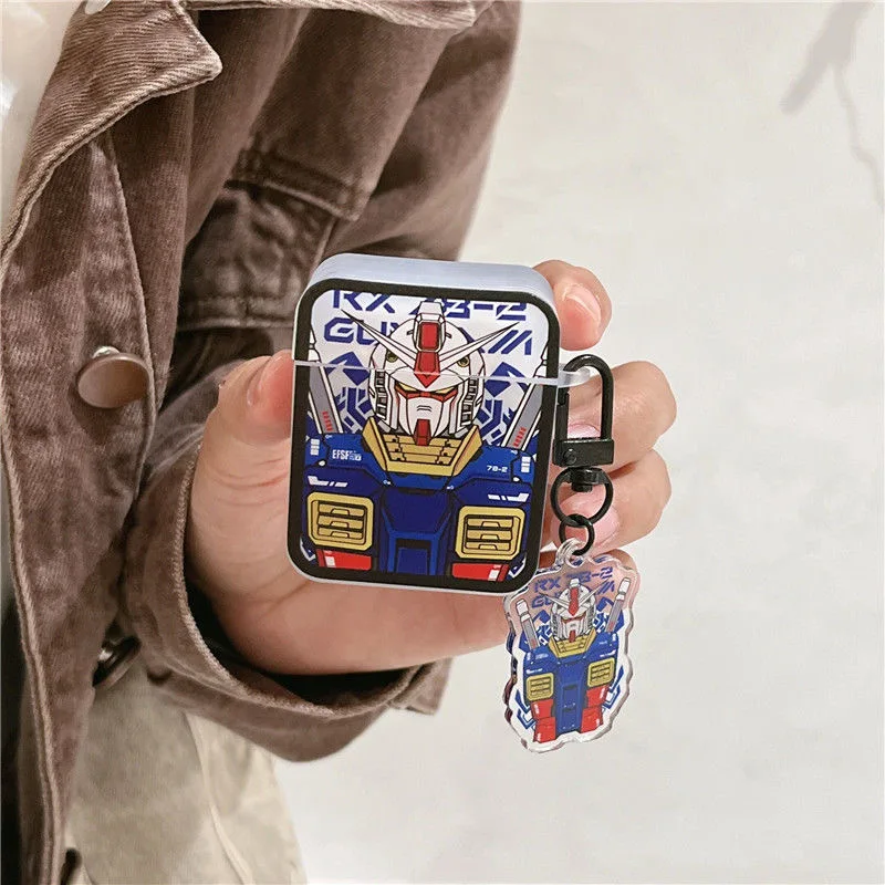 Anime mobile gundams With pendant Case for Apple AirPods 1 2 3 Pro Cases Cover For IPhone Bluetooth Earphone Case