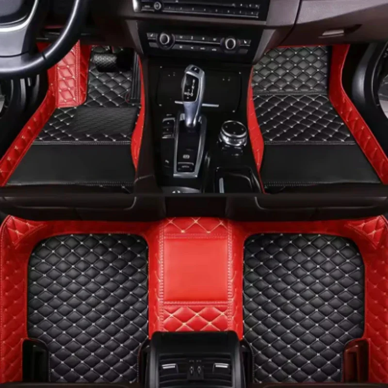 Custom Car Floor Mats for Ford Mondeo 2017-2021 2022-2023 Mustang Mach-E 21-2023 Color Blocked Carpets Auto Accessories Interior