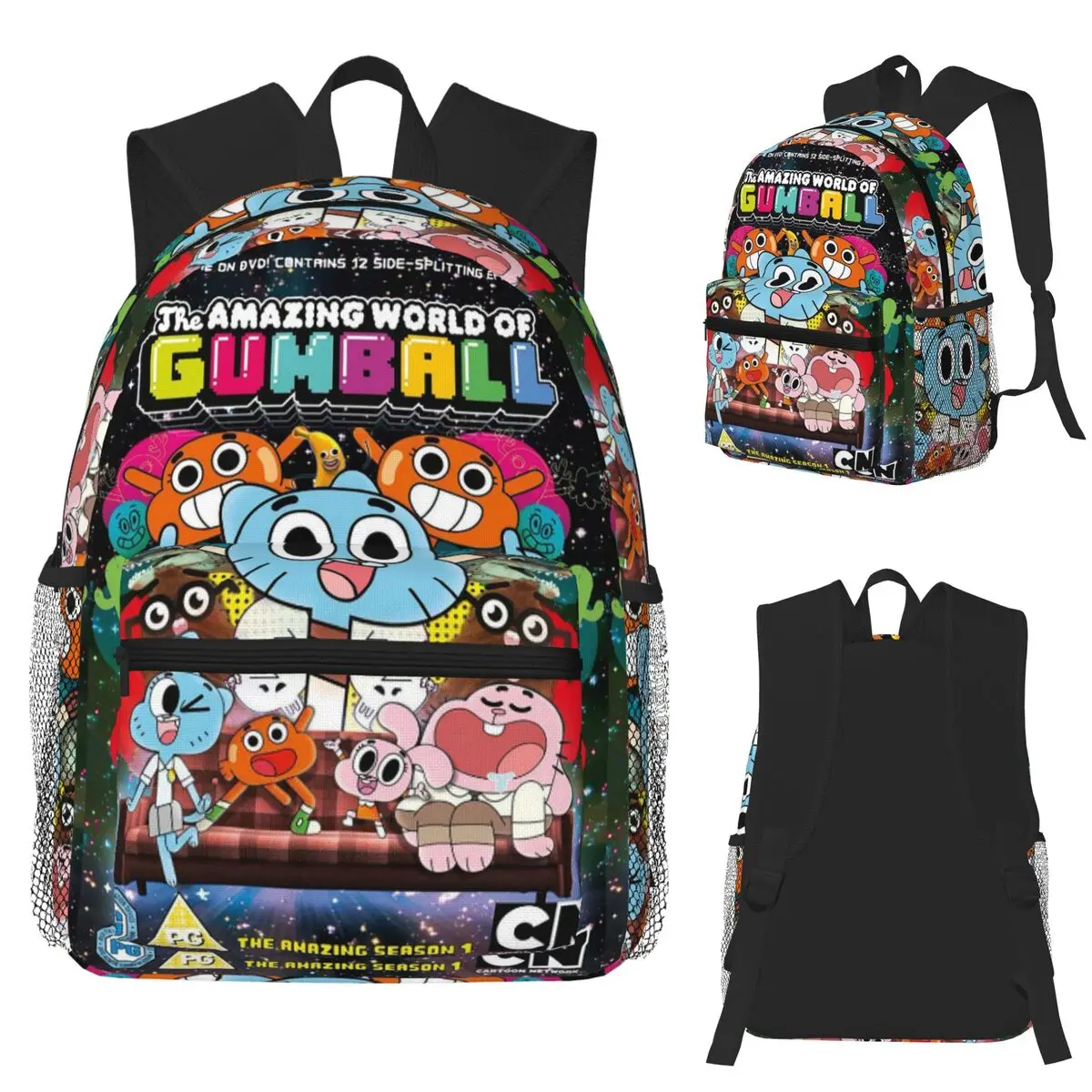 

Рюкзак для студентов с героями мультфильмов The Amazing World Of Gumball, школьная сумка, походный дорожный рюкзак для мальчиков и девочек, сумка для книг, сумки на плечо