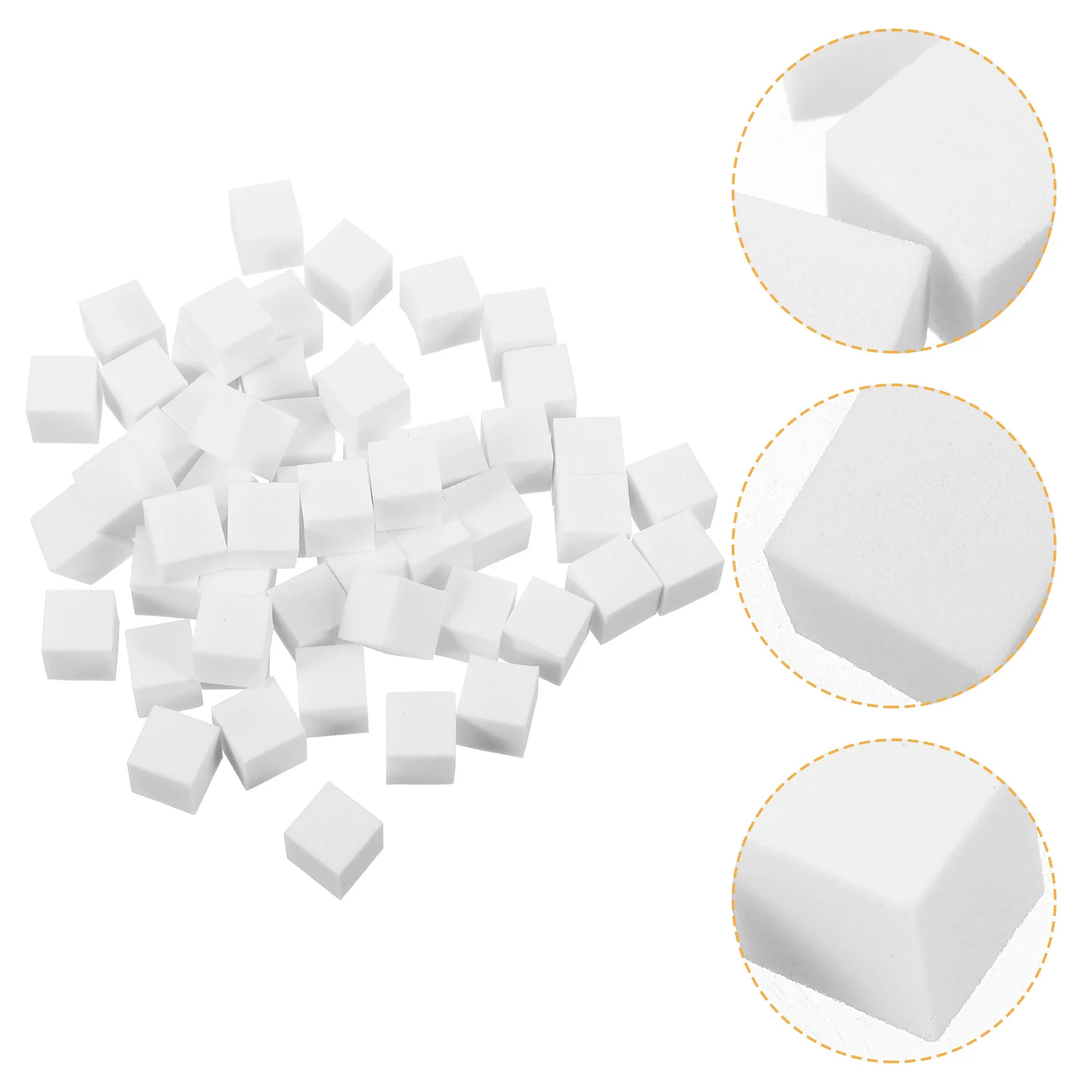 100 Stück Nagelschwamm, kleine quadratische Form, glattes Mischen, Acryl, Nagelkunst, Maniküre, Make-up-Werkzeug, französische Spitze, präzise Anwendung, weich