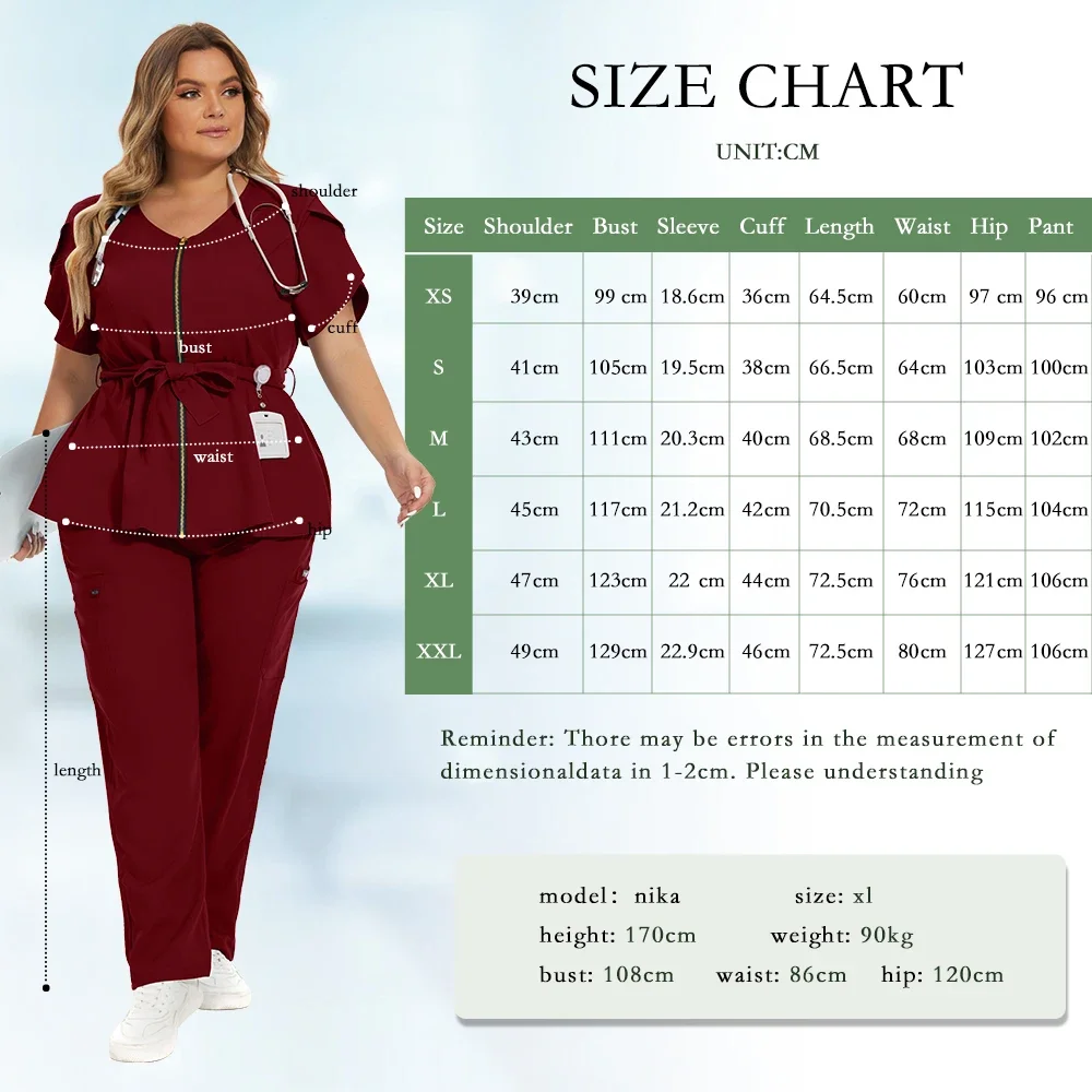 Vendite calde Scrub set uniforme donna Joggers traspirante dentista veterinario Scrub negozio di animali farmacia lavoratore uniformi Scrub moda