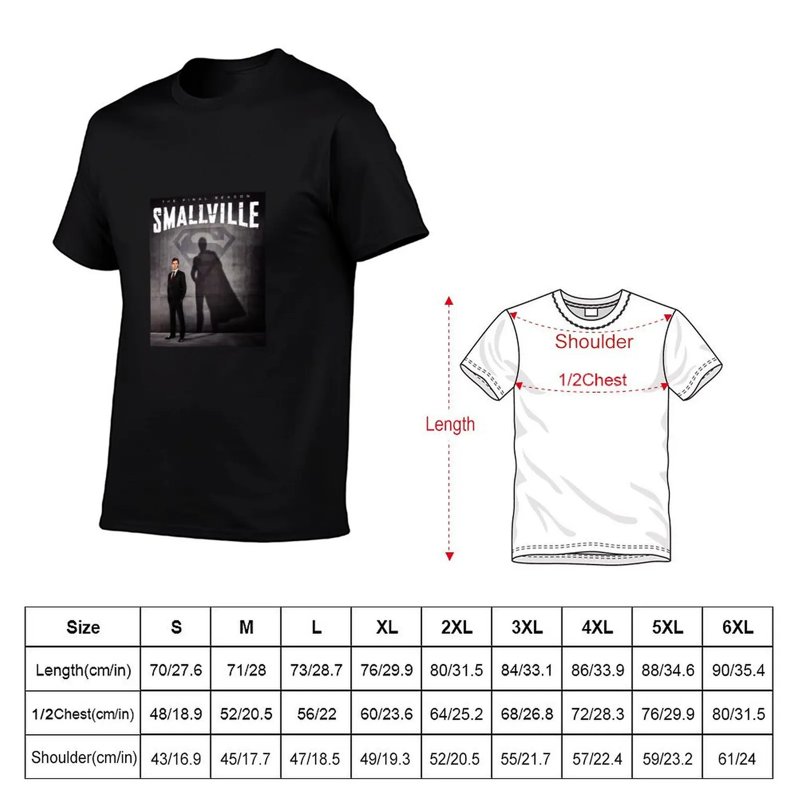 SMALLVILLE LOGO Classic T-Shirt man t shirt luxury t shirts cotton 100% t shirt custom print T-Shirt