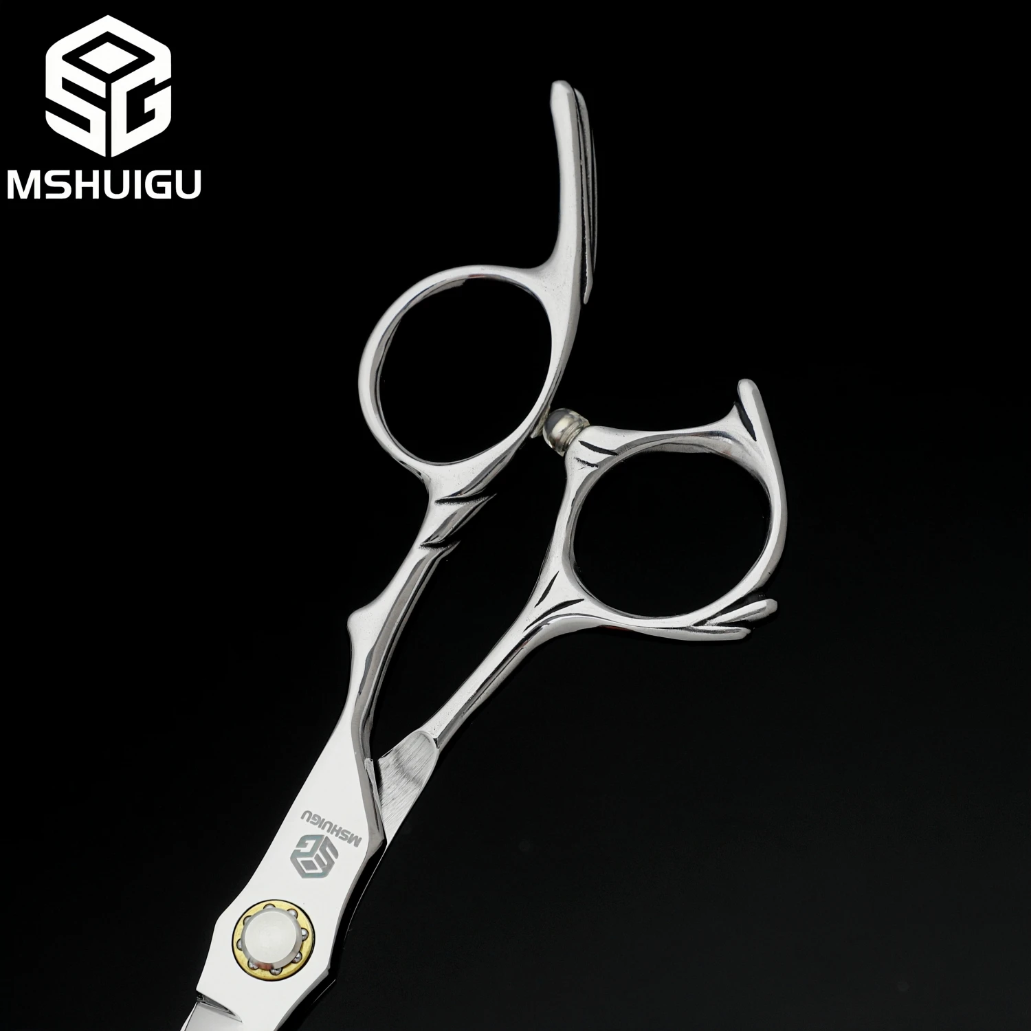 MSHUIGU 6-Zoll professionelle Friseurschere, multifunktionale Effilierschere, umkehrbare Zähne, 440C Stahl, für Familienhaarschnitte – Detail 5