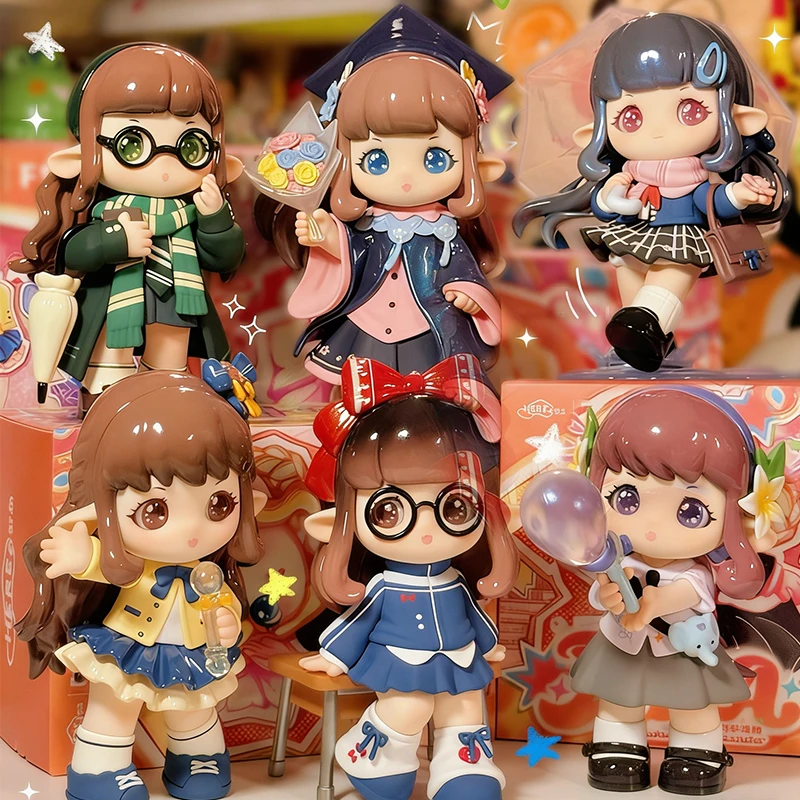 

Коллекционная фигурка Fiila Global Study Wander Series (слепая коробка), сюрприз-бокс, милая девчонка, загадочная коробка, декор для дома, модель, игрушка