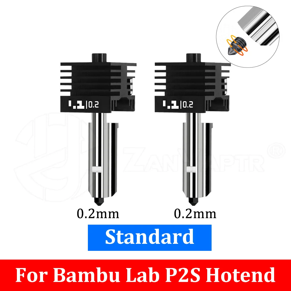 Für X2D P2S Hotend für Bambu Lab P2S Standard/High Flow Hotend Hochwertig Schneller Druck Abnehmbare Düse 0,2 0,4 0,6 0,8