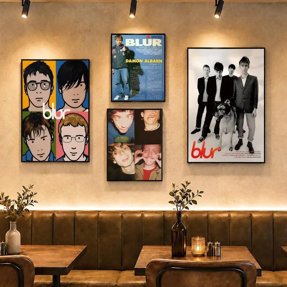 Alternative Band B-BlurS Poster Vintage Retro Anime Poster Stickers Peel and Stick Wall Art Home Decor