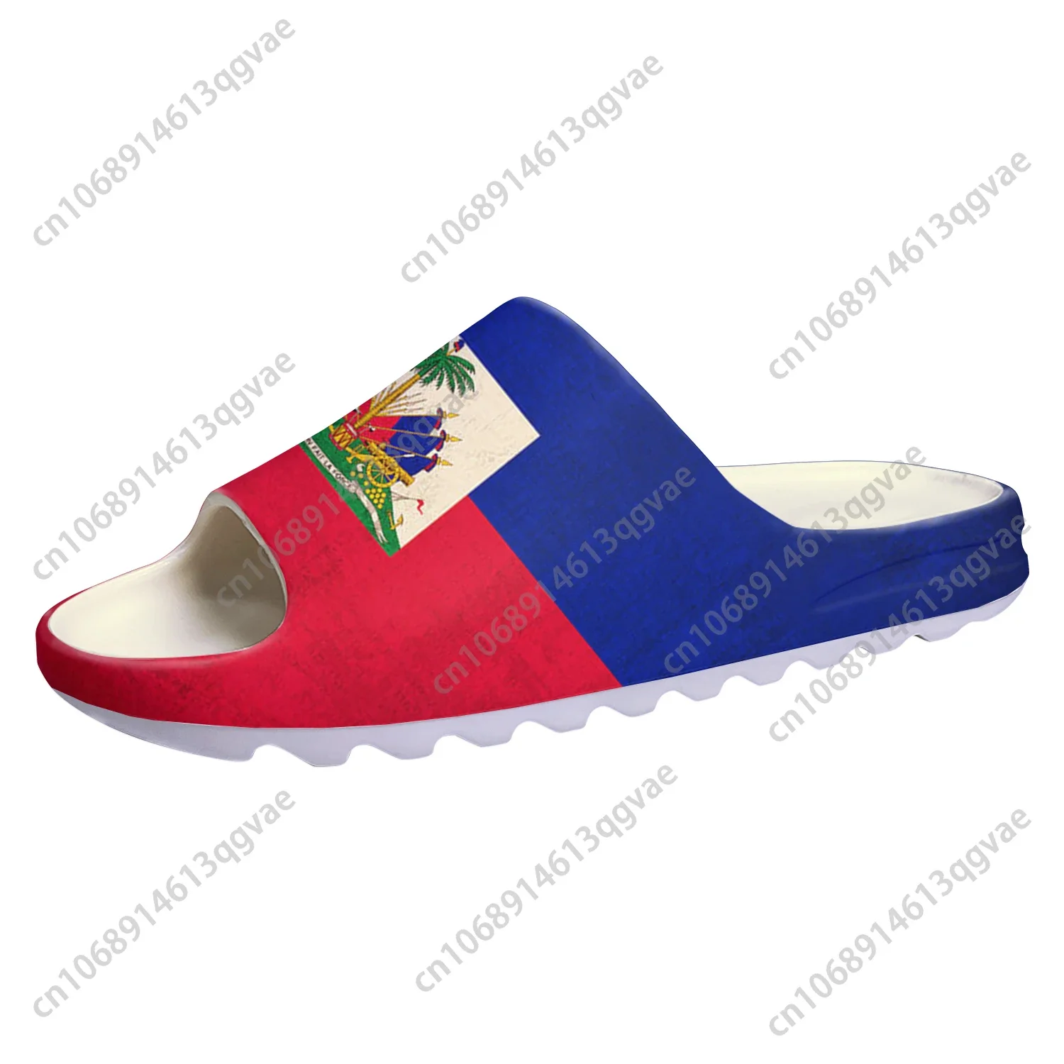 Haitian Flag Soft Sole Sllipers Home Clogs Step on Water Shoes Mens Womens Teenager Beach Haiti Customize on Shit Sandals