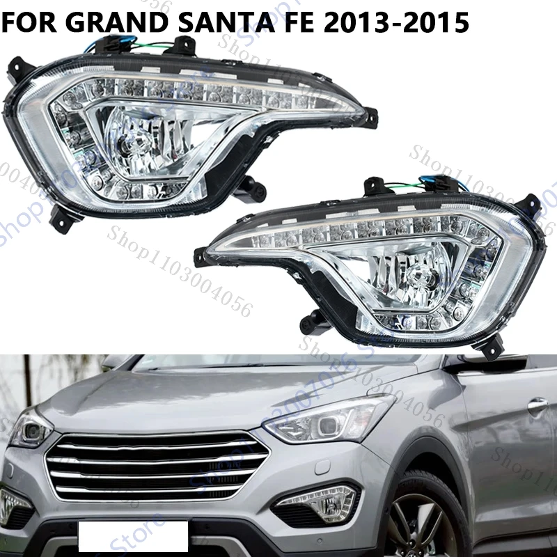 

For Hyundai Grand Santa Fe (Maxcruz) 2013-2015 Car Front LED Bumper Fog Light Daytime Running Light Accessories 92201 B8100