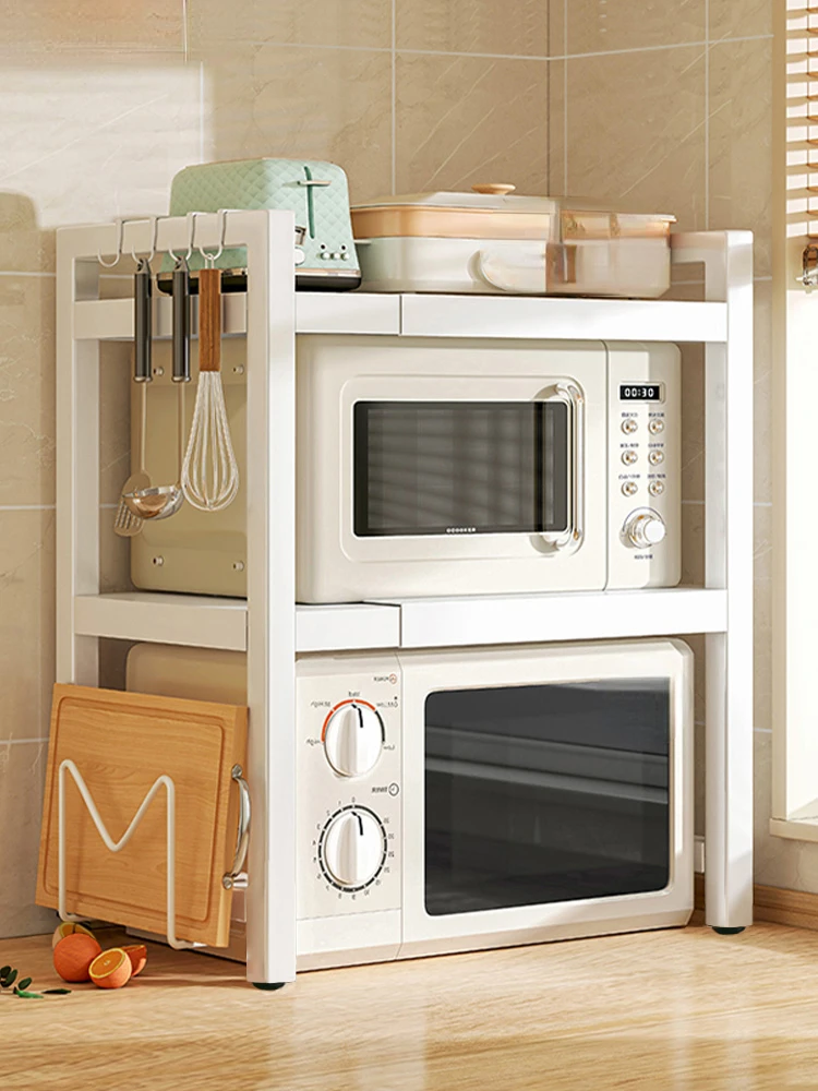 

Scalable kitchen microwave rack storage rack, household multifunctional double-layer tabletop rice cooker and oven storage rack