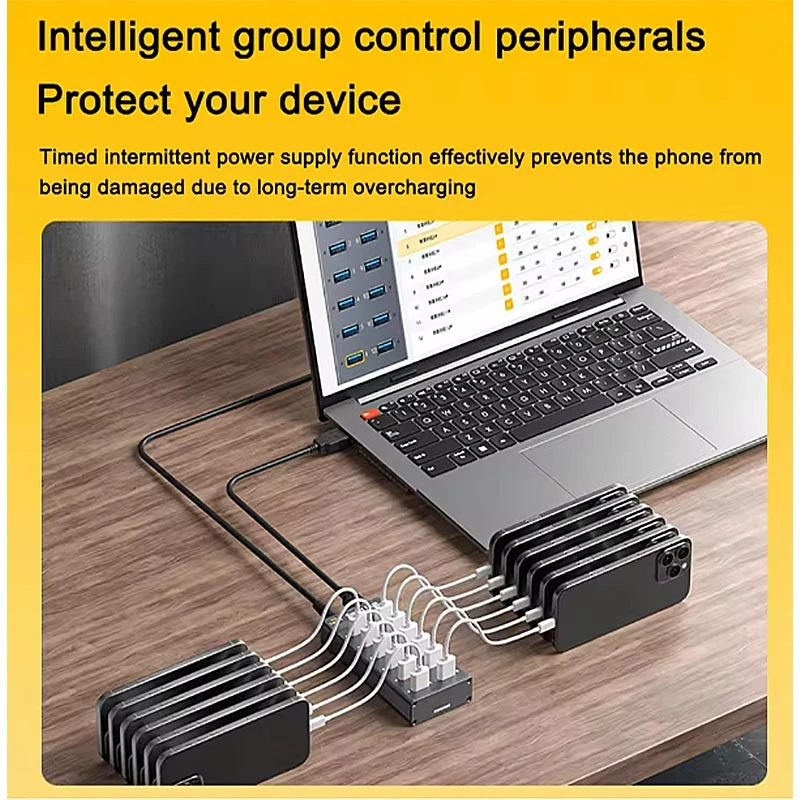LinkPi SmartHUB 12-Port USB 3.0 Hub Intelligent Expansion Splitter Soft-Controllable 5Gbps High-Speed Docking Station