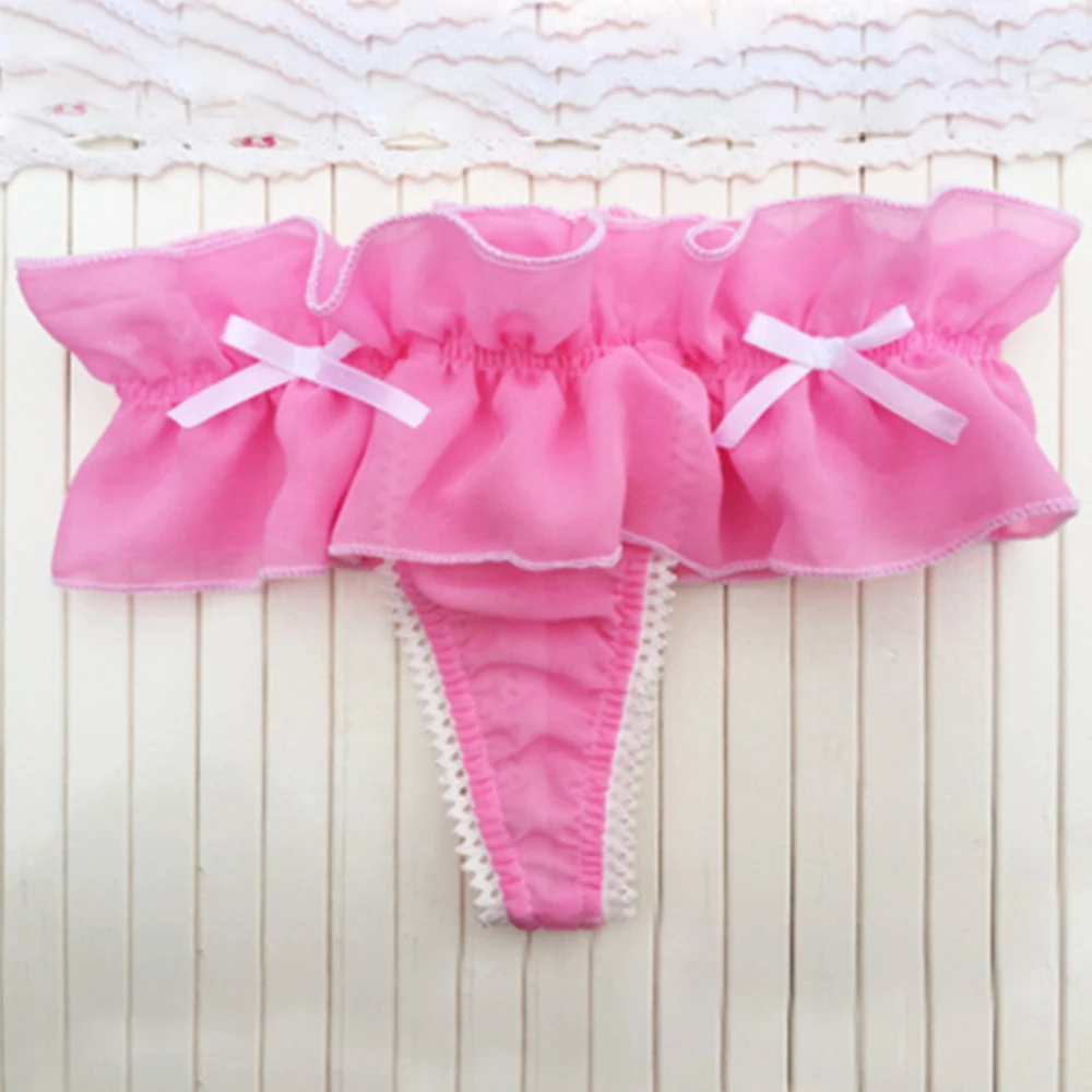 Cute Sexy Women\'s Underpants Love Gilding G-String Panties Low-Rise Briefs Thong Bikini Knickers Soft Panties Lace-up Underwear
