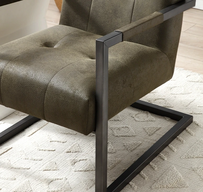 Modern minimalist dining chair wearable cowhide fabric living room bedroom fashion furniture dining table chairs stools