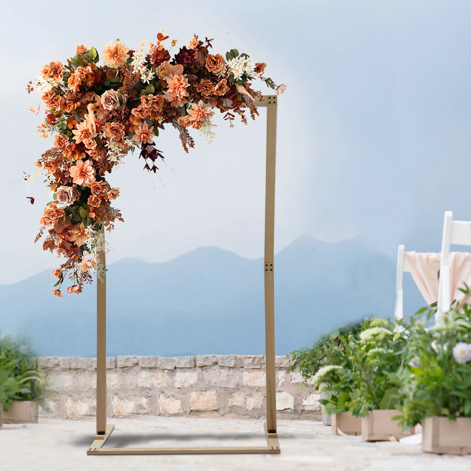 

7ft Backdrop Stand Frame Flower Garden Arch for Indoor Outdoor Wedding Party Garden Flower Plant Rack Various Bridal Party Decor