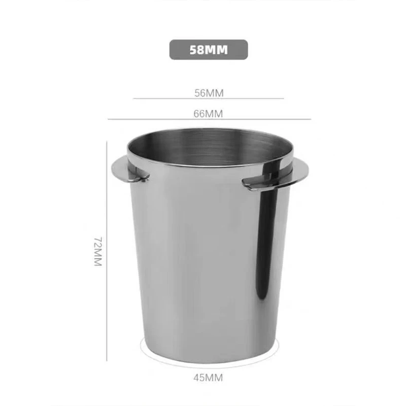 Sniffing Mug for Espresso Machine Wear Resistant Stainless Steel Coffee Dosing Cup Drop Shipping 58mm Coffee Dosing Cup