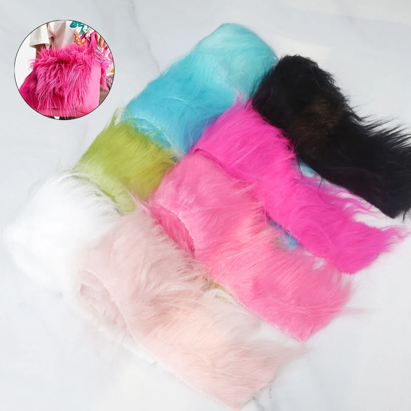 5x180cm Faux Fur Ribbon Tapes Fluffy Soft Long Plush Fur Fabric Stripe For Handmade Trimming Apparel DIY Bag Decor Doll Crafts