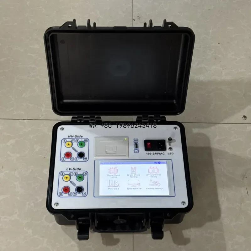 Wmwmnu for 4 Terminals Touch Screen Neutral Point Transformer Turns Ratio Tester TTR Vector Group Detection Phase Angle Test