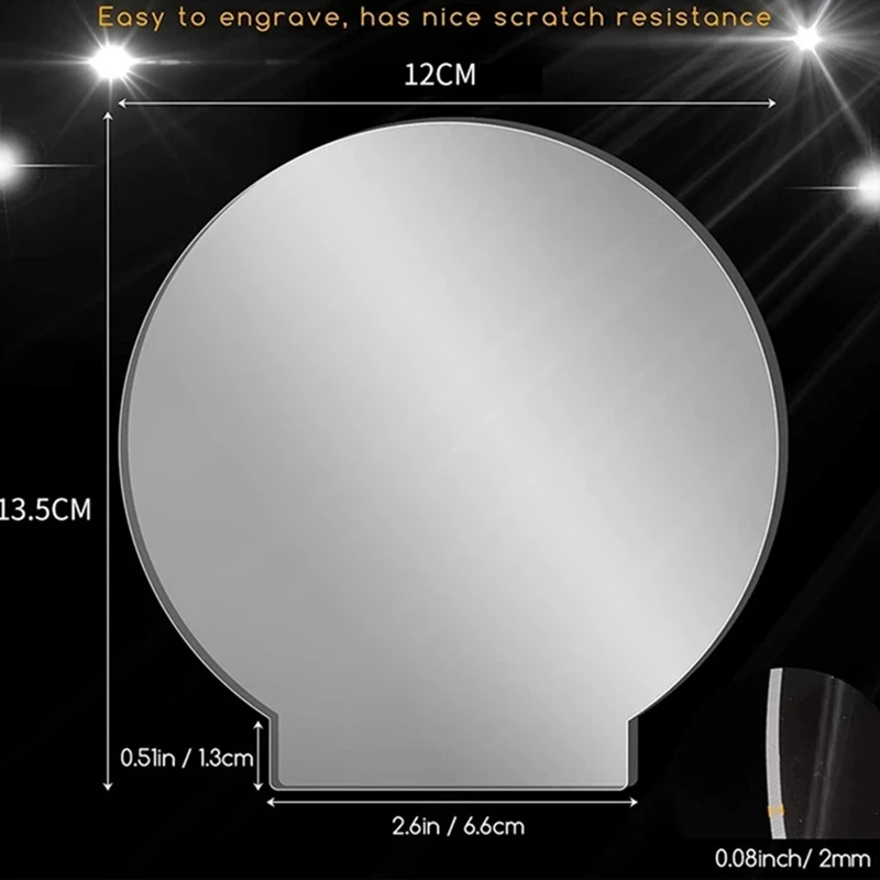 AUAU-Thick Transparent Panel Board Sheet Clear Cast For LED Light Base Table Signs DIY Display Projects Craft 8 Pieces