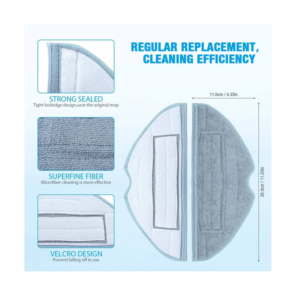 12 قطعة من وسادات الممسحة لـ S7 S7 + S7 MaxV، S7 MaxV Plus، T7S، T7 Plus، T7S Plus، G10S، G10S PRO مكانس كهربائية روبوتية - أجزاء ساخنة