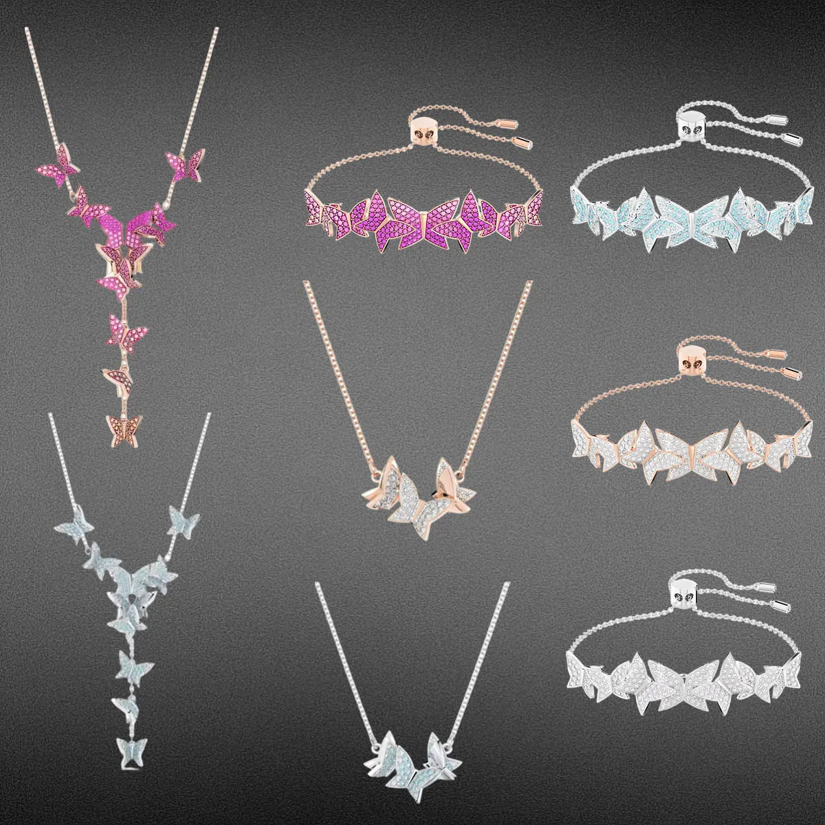 

2025 Новый роскошный браслет-подвеска с ожерельем-бабочкой — необходимый для повседневного ношения, вечеринок и банкетов — дизайн унисекс для пар