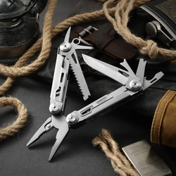 Multi-tool Pliers pocket knife, bottle opener screwdriver with nylon sheath suitable for survival camping, hunting and hiking