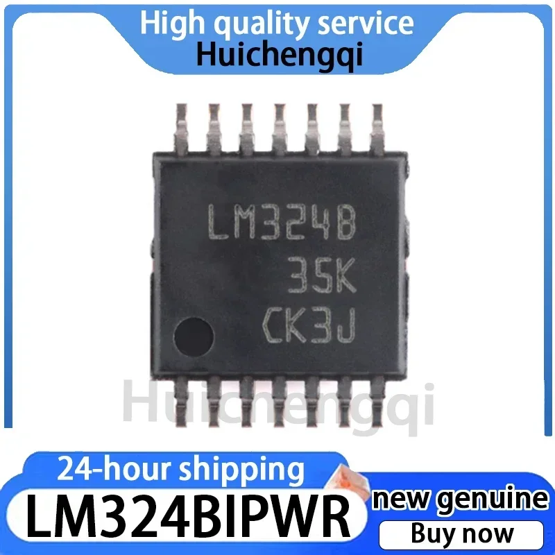 10PCS LM324BIPWR TSSOP-14 Four Channel 36V 1.2MHz Offset Voltage Operational Amplifier