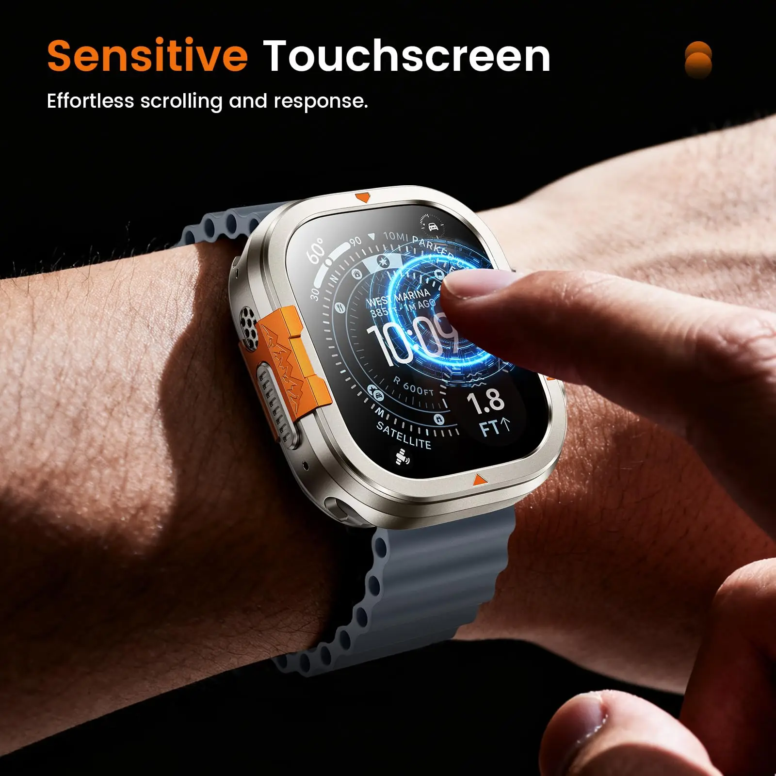 Metal Case+Tempered Glass Film for Apple Watch Ultra 4 3 2 49mm Screen Protector Bumper Hard PC Back Cover for IWatch Ultra 49mm image 5