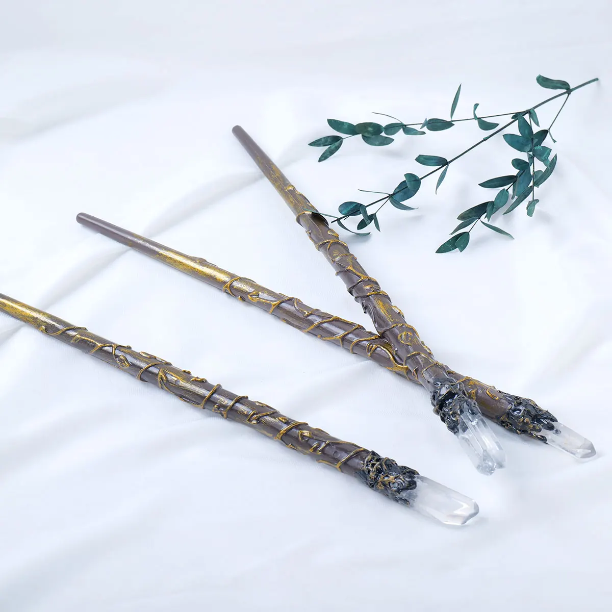 قطعة واحدة من عصا كوارتز شفافة من الكريستال الطبيعي يمكنك صنعها بنفسك عصا خرافية إبداعية عصا سحرية لتزيين المنزل #6