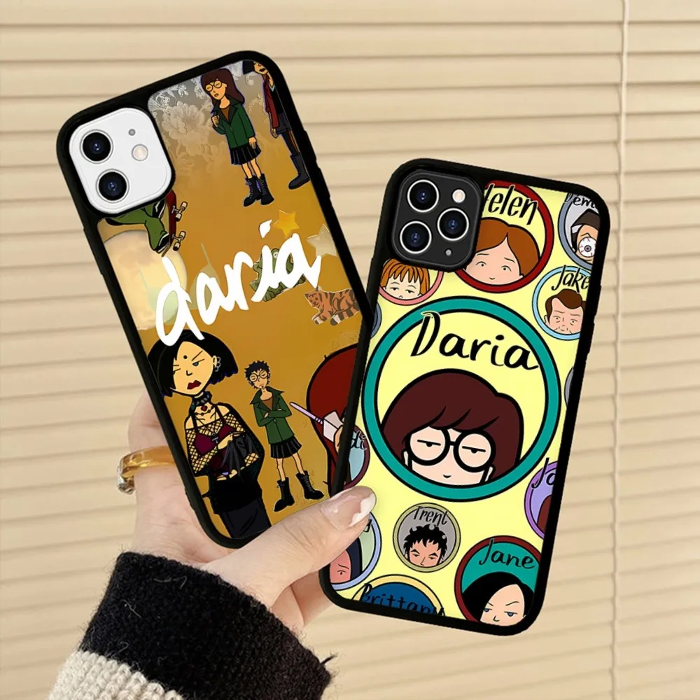 D-Daria T-The Series funda de teléfono de silicona PC + TPU para IPhone 11 12 13 14 15 16 Plus Pro Max