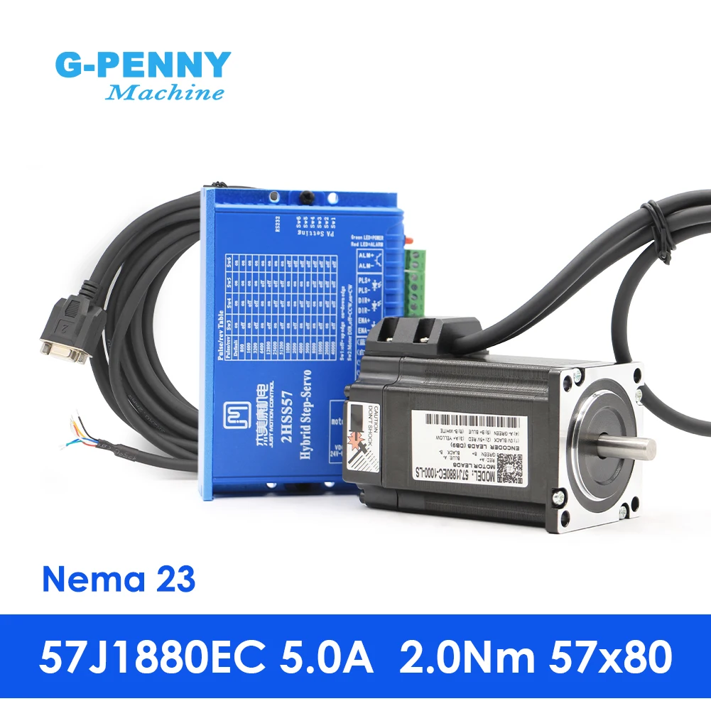 

Nema23 2.0N.m Closed Loop Stepper Motor 4 wires 285Oz-in D=8mm Nema 23 2.2Nm JMC Close Loop Stepping Motor Servo Stepper Motor