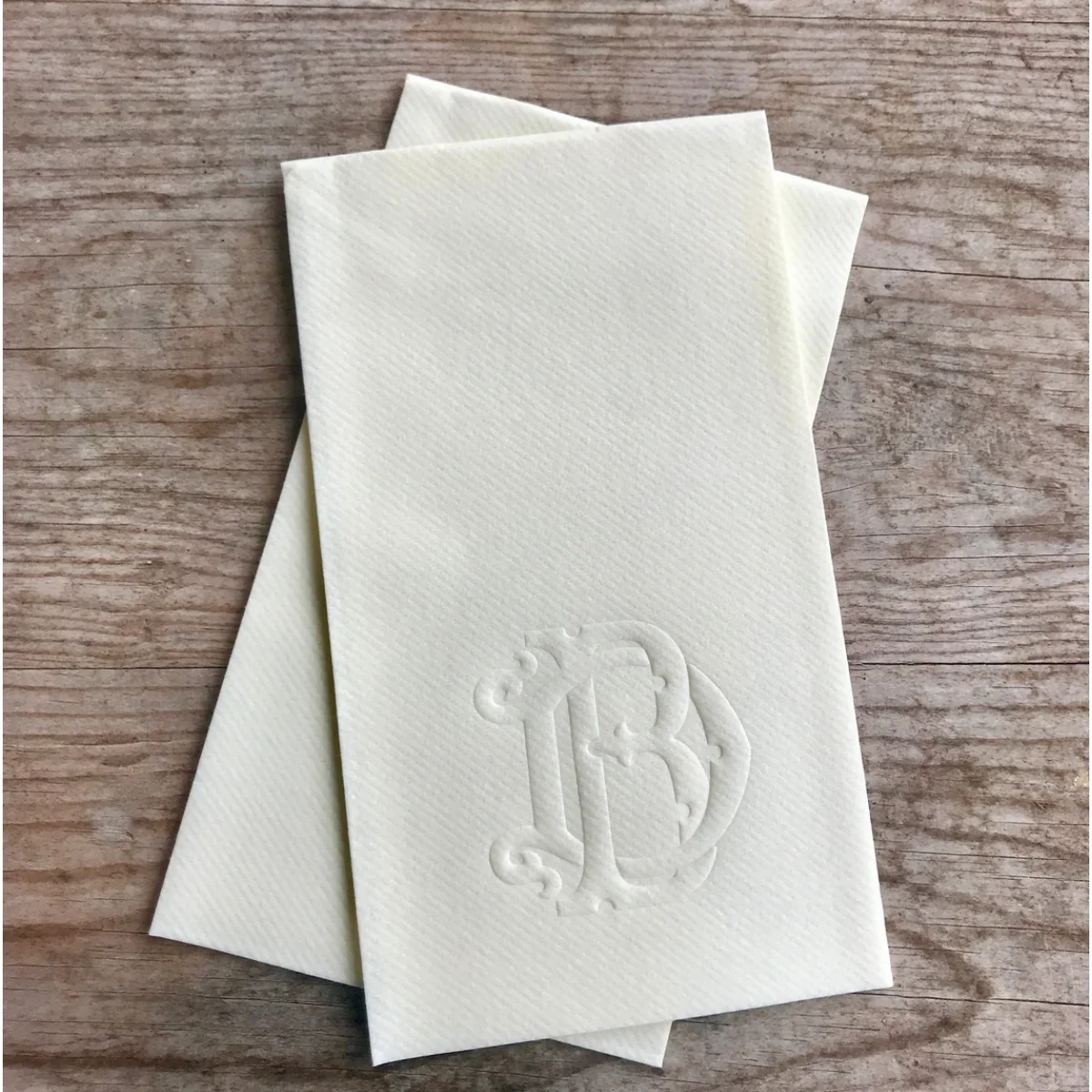 50pcs Embossed Napkins, Monogrammed Linen Like Guest Towels, Beverage Napkins, Cocktail, Paper, Personalized, Dinner, Wedding, R