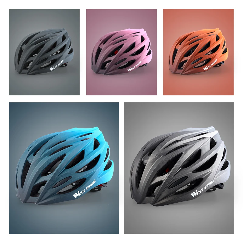 WEST BIKING Cycling Helmet Light Road Mtb Mountain Bike Bicycle Safety Cap 54-62cm for Men Women Bicycle Hat Helmet Equipment