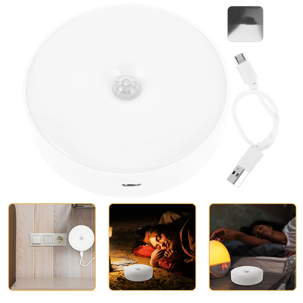 

Rechargeable Human Motion Sensor LED Night Light 220V Intelligent Body Sensor Magnetic Suction Warm Glow for Bedroom Hallway