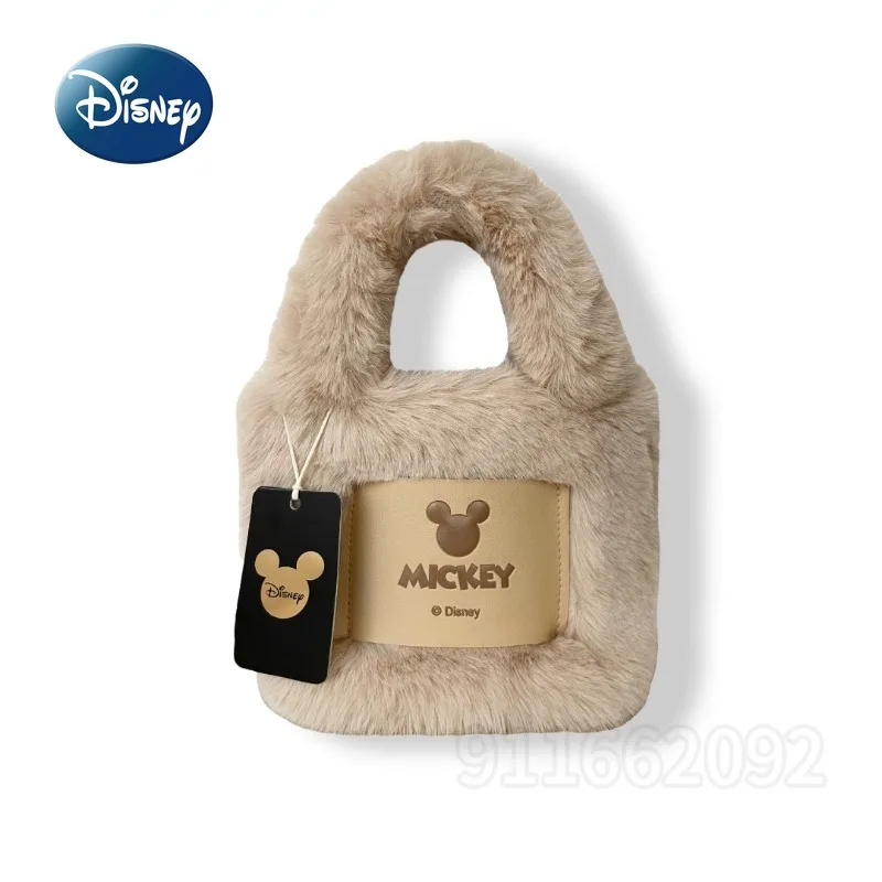 

Disney Mickey Original New Mini Handbag Luxury Brand Cute Women's Plush Handbag Cartoon Fashion Mini Girl Bag High Quality