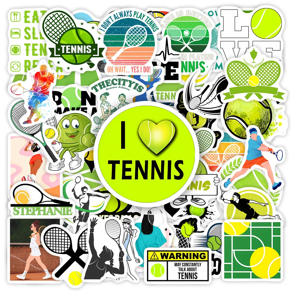 

Tennis Theme Lovers Sticekrs DIY Toy Gift Decorative Graffiti Decal for Phone Laptop Bottles Scrapbook Kids Waterproof Sticker