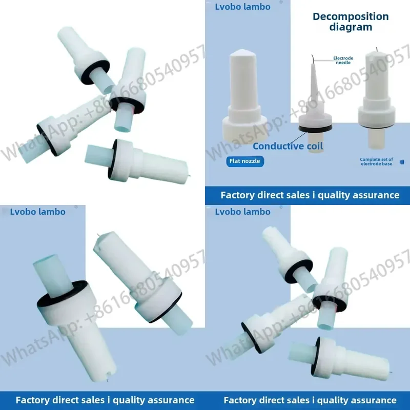 Lambo Accessories for Electrostatic Powder Spray Flat Nozzle and Electrode Holder for Aluminum Metal Coating Machinery