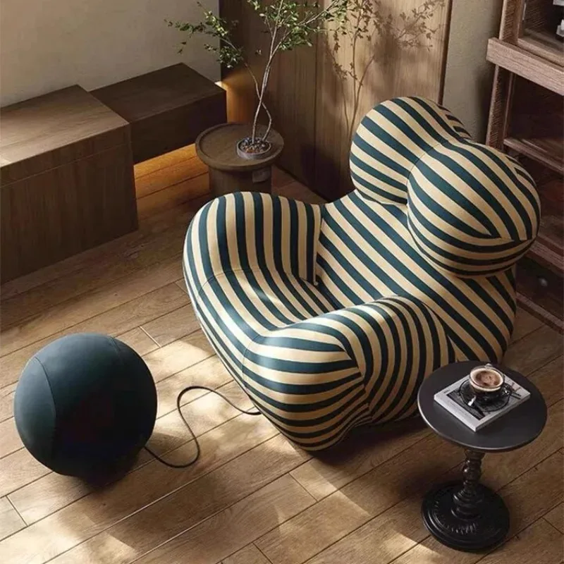

Nordic Chaise Lounge Compressed Sponge Lazy Sofa Single Leisure Chair Designer Italian Special-shaped Sofa Living Room Furniture